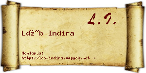 Löb Indira névjegykártya